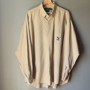 Ralph Lauren Mens Khaki Button Down Shirt